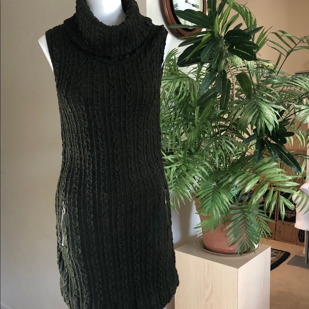 Mine Olive Green Sweater Dress - Small